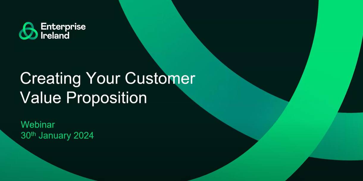Poster that reads Creating your customer's value proposition