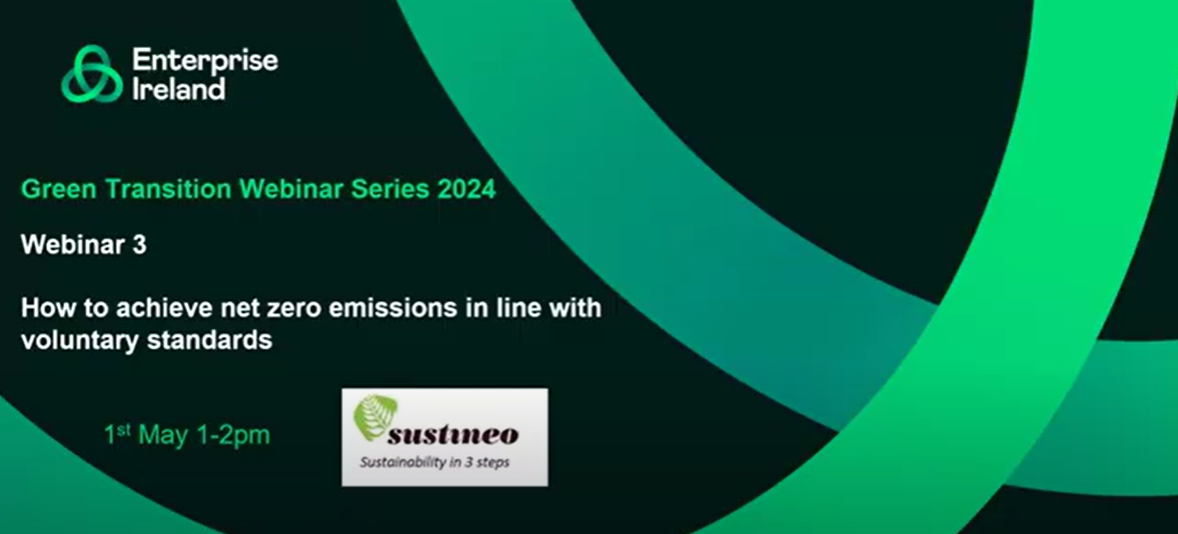 Webinar 3 - How to achieve net zero emissions in line with voluntary standards