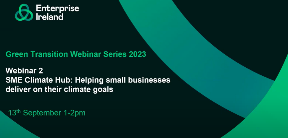 Webinar 2 - SME Climate hub: Helping small businesses deliver on their climate goals